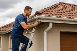 התקנת מרזבים על גגות